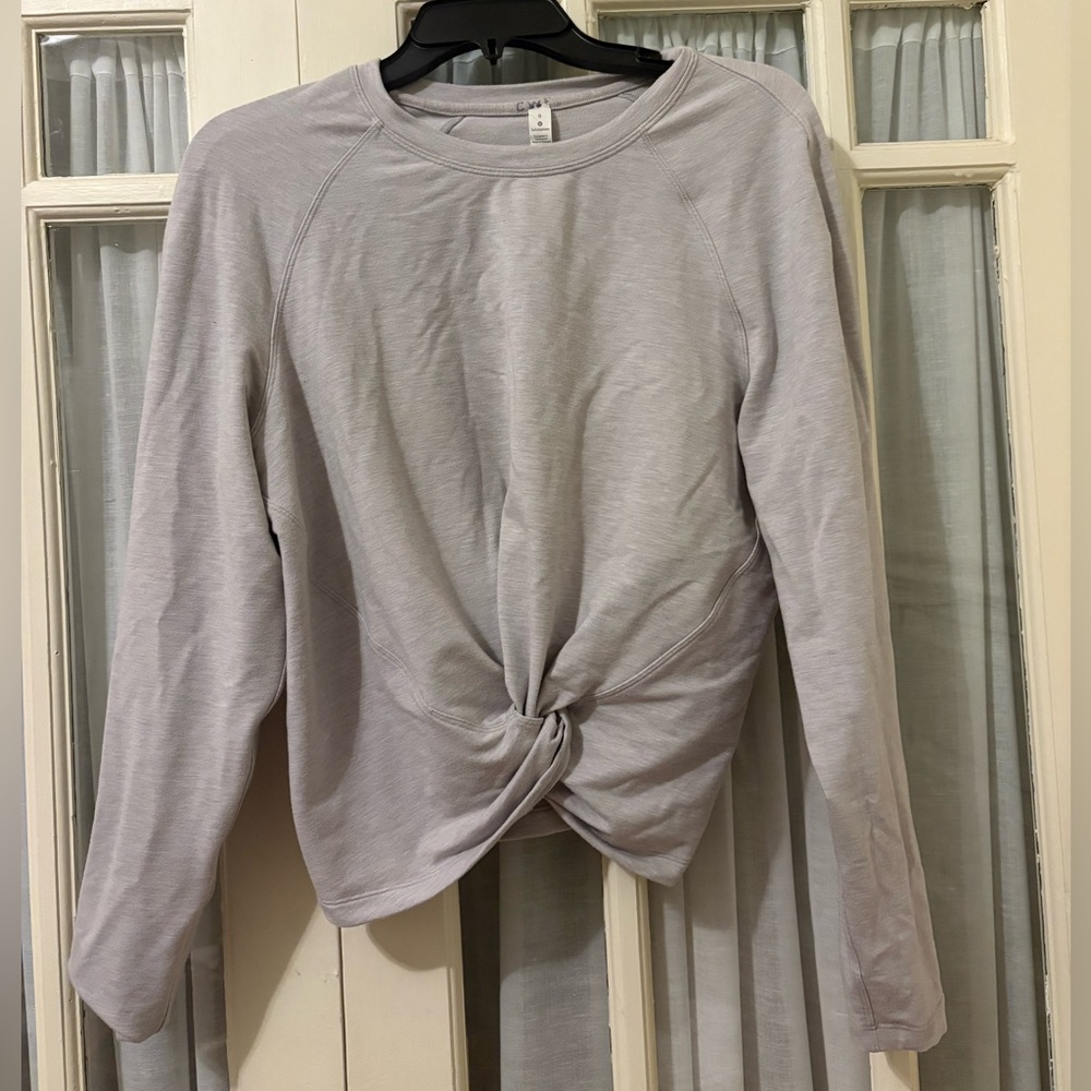 Lululemon Pullover Gray Tie-Front - image 1